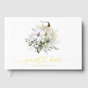 Greenery Pumpkin Fall Wedding Guest Book