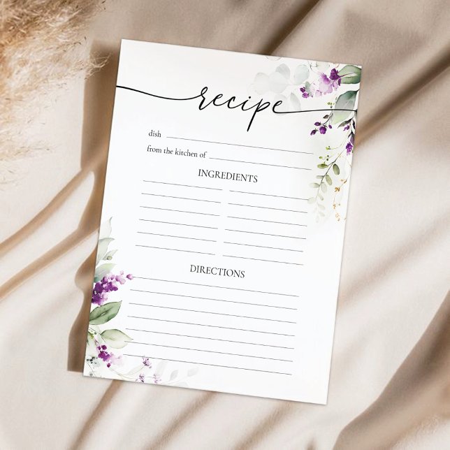 Greenery Purple Lilac Recipe Page (Creator Uploaded)