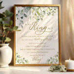 Greenery Put A Ring On It Bridal Shower Game Poste Poster<br><div class="desc">A greenery eucalyptus bridal shower ring game sign. Great for greenery or garden-themed bridal shower. Please get in touch with me via chat if you have questions about the artwork or need customization. PLEASE NOTE: For assistance on orders,  shipping,  product information,  etc.,  contact Zazzle Customer Care directly https://help.zazzle.com/hc/en-us/articles/221463567-How-Do-I-Contact-Zazzle-Customer-Support-.</div>