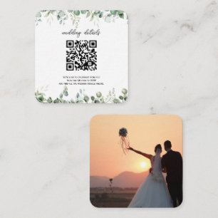 Greenery QR Code Photo RSVP Enclosure Invitation