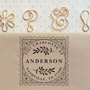 Greenery Return Address Stamp
