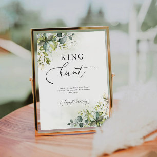 Greenery Ring Hunt Sign