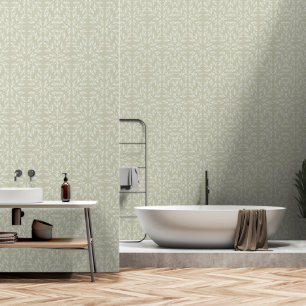 Greenery sage green mandala floral  wallpaper