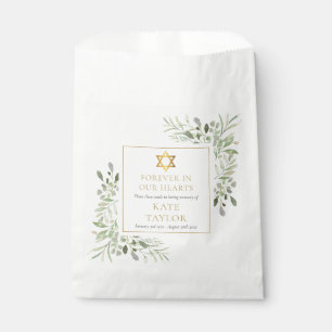 Greenery Seed Packet Jewish Funeral Memorial Favour Bag
