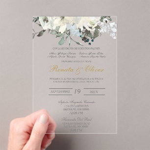 Greenery Spanish Wedding Invitation