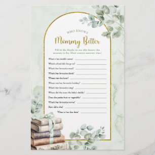Greenery Storybook Who Know Mommy Better Games