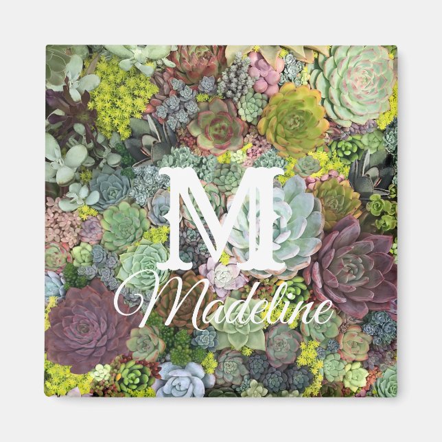 Greenery Succulents Magnet (Front)