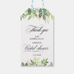 Greenery Summer Destination Bridal Shower Gift Tags