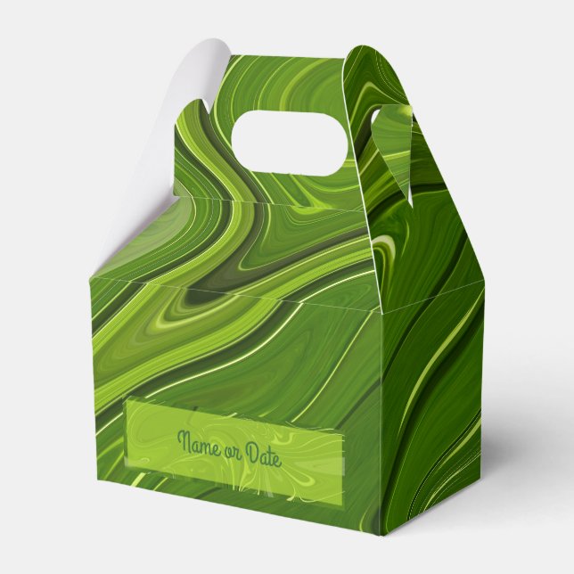 Greenery Swirls Favor Box (Back Side)