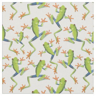 Greenery Tree-Frog Pattern Design Fabric