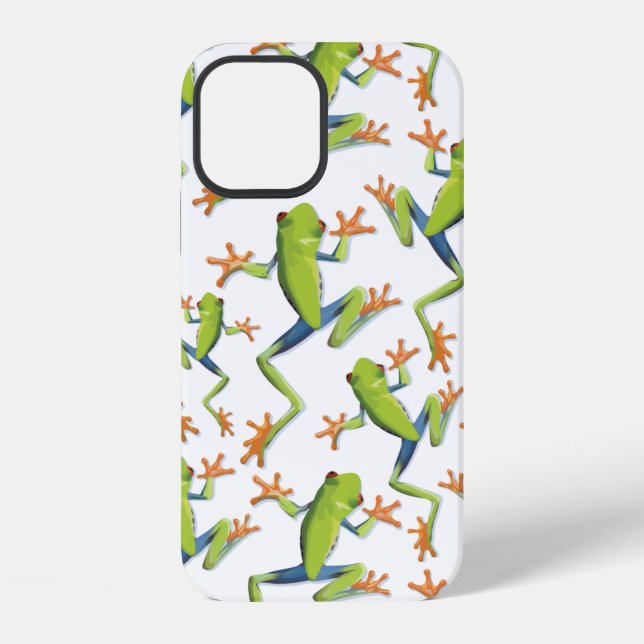 Greenery Tree-Frog Pattern Design   iPhone Case (Back)