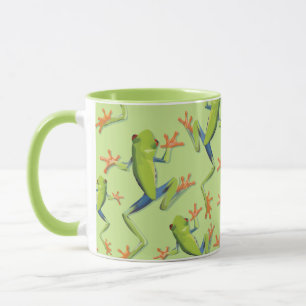 Greenery Tree-Frog Pattern Design Mug