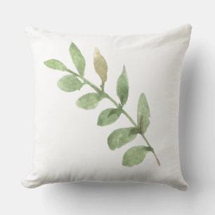 Greenery tropical leaf cute chic modern mom family throw pillow