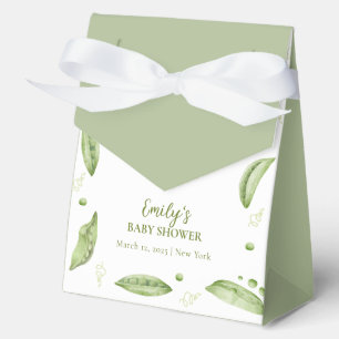 Greenery Veggie Sweet Pea In Pod Baby Shower Favor Box