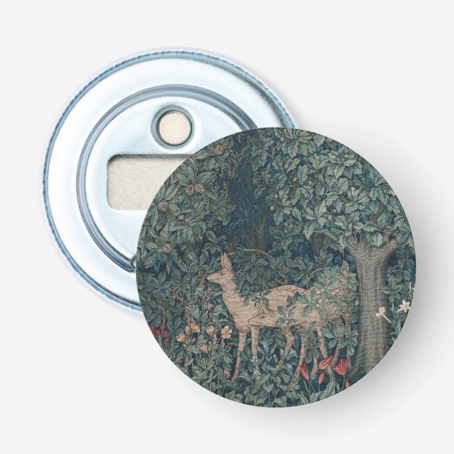 Greenery, Victorian Era Tapestry by Henry Dearle Bottle Opener (Front)