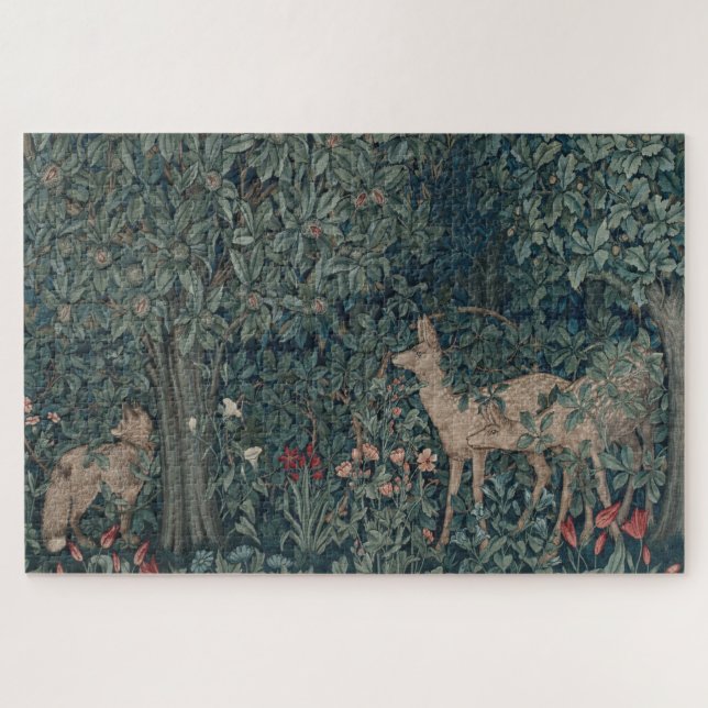 Greenery, Victorian Era Tapestry by Henry Dearle Jigsaw Puzzle (Horizontal)