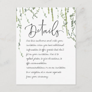 Greenery Vines Details Enclosure Card
