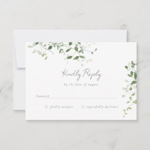 Greenery Vines RSVP Card