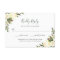 Greenery Watercolor Floral RSVP with Meal Choice
