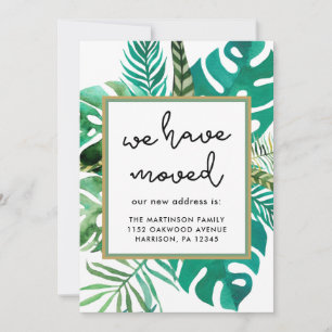 Greenery We Have Moved Moving Announcement Address