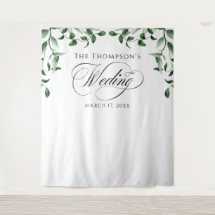Greenery Wedding Backdrop Tapestry