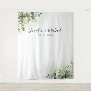 Greenery Wedding Ceremony Backdrop Tapestry