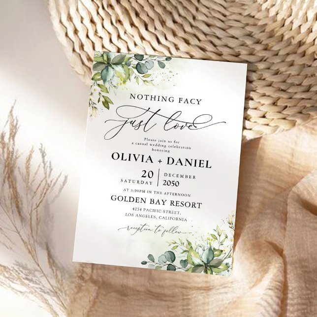 Greenery Wedding Ceremony Invitation (Creator Uploaded)