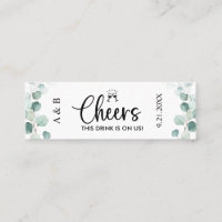 Greenery Wedding Drink Ticket Voucher