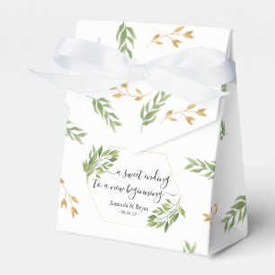 Greenery Wedding Favour Gift Tag botanical Favor Box