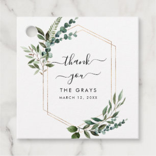 Greenery Wedding Favour Tag