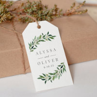 Greenery Wedding Favour Tag Gift Tags