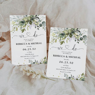 Greenery Wedding Invitation