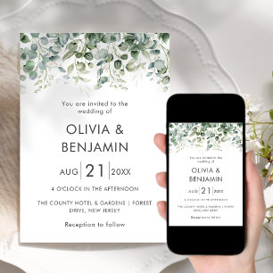 Greenery Wedding Invitation