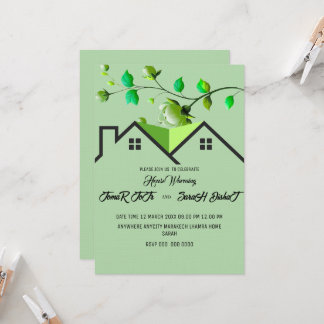 Greenery Wedding Invitation Template: