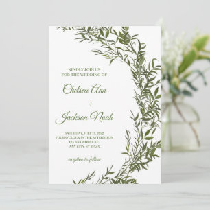 Greenery Wedding Invitation, Wedding Invitation