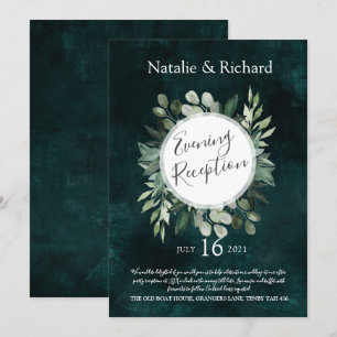 Greenery Wedding Invite, Evening Reception Invitation