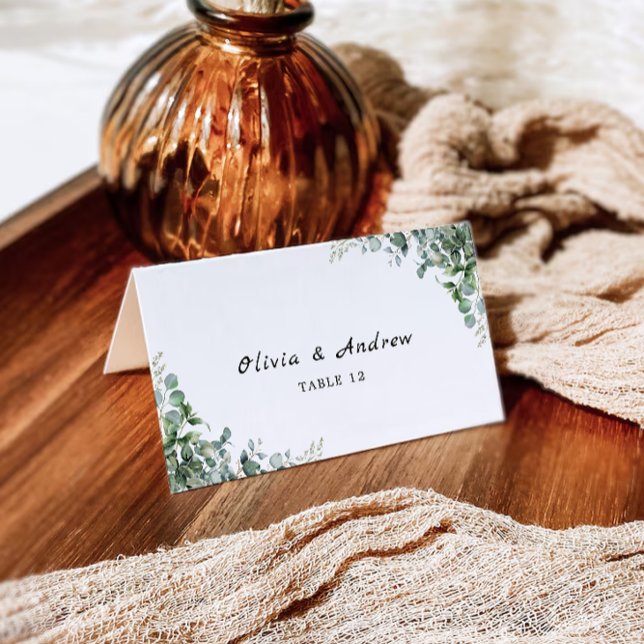 Greenery Wedding Place Cards Template (Greenery Wedding Place Cards Template)