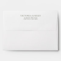 Greenery Wedding Return Address Envelope VICTORIA
