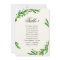 Greenery wedding seating chart. Summer table plan