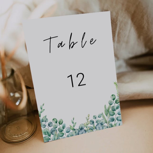 Greenery wedding table cards template (Greenery wedding table cards template)