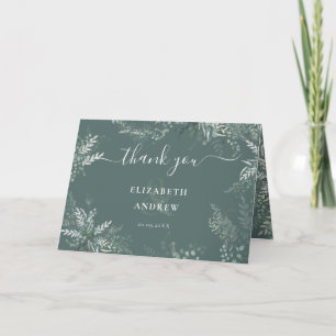 Greenery Wedding Thank You  Card
