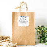Greenery Wedding Welcome Bag Custom Sticker<br><div class="desc">My Greenery Wedding Welcome Bag Custom Sticker will make the event you are planning perfect. Customize with your names and copy for a personalized gift your guests will love.</div>