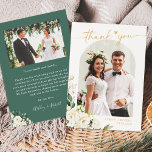 Greenery White Peony Floral Arch Wedding Photo Thank You Card<br><div class="desc">Greenery White Peony Floral Arch Wedding Photo Thank You Card. For further customization,  please use Zazzle's design tool to modify this template.</div>