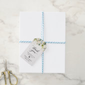 Greenery White Rose Floral Wedding Favour Thank Yo Gift Tags (With Twine)