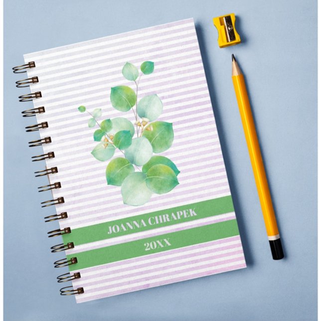 Greenery with Stripes Spiral Planner (Creator Uploaded)
