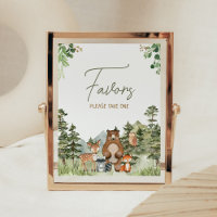 Greenery Woodland Animals Baby Shower Favours