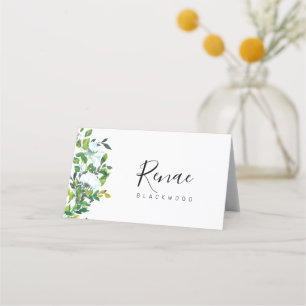 Greenery Woodland Place Card