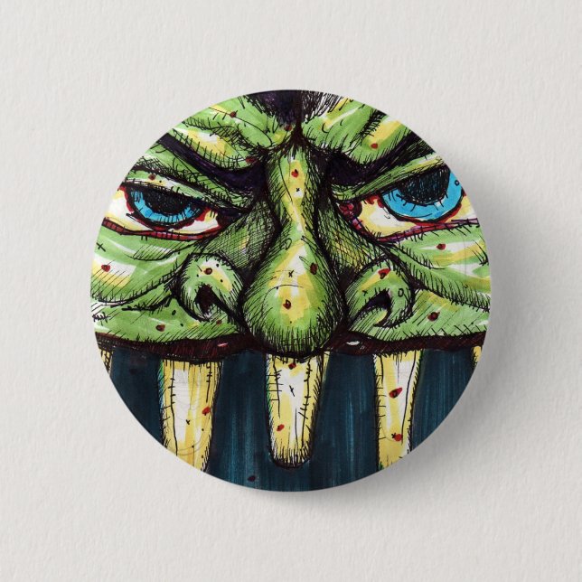greenface 2 inch round button (Front)