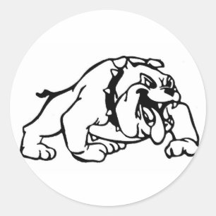 Greenfield Bulldogs Classic Round Sticker