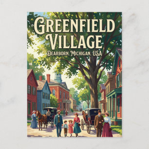 Greenfield Village USA Postcard